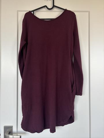 Bamboo French Terry Long Sleeve Front-to-Back Dress with pockets