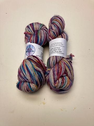 Rainbow organic wool