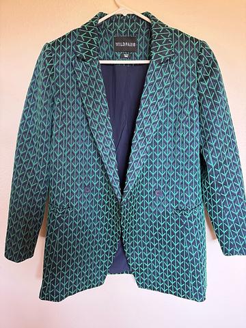 Emerald patterned blazer
