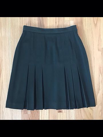 Vintage 90s Jones New York Hunter Green USA-made Wool Pleated Skirt (moms closet clean-out)