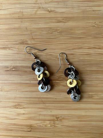 Metal beaded earrings