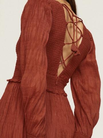 Pasha Smocked Midi Dress