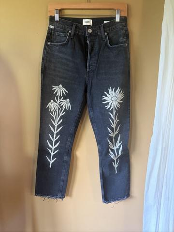Sister Nettle Daisy Print Jolene Jeans