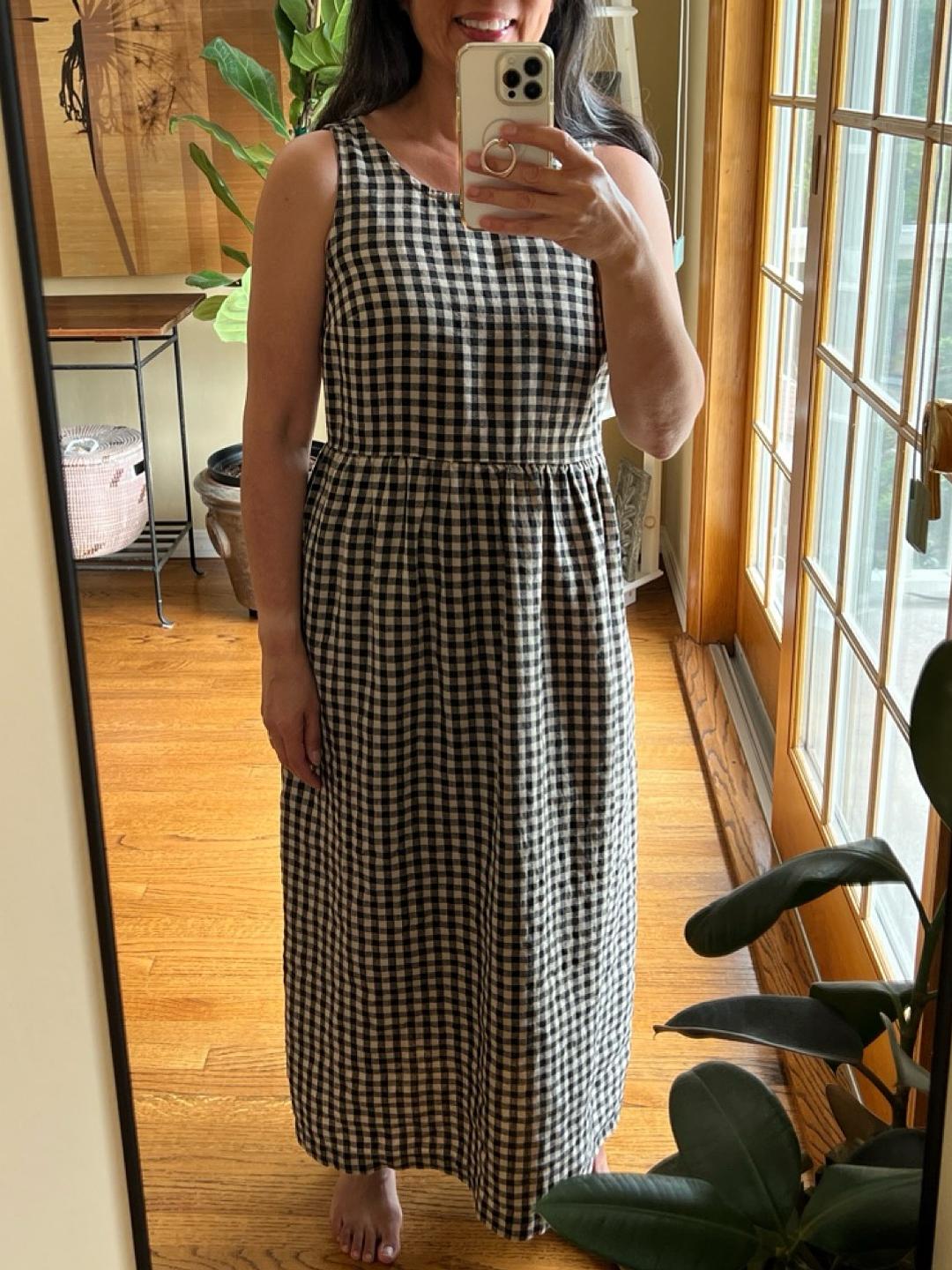 not perfect linen dress NORA puff sleeve linen dress