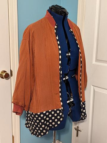 Upcyled silk jacket