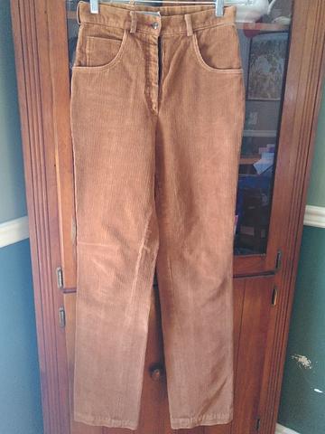 High waist corduroy pants