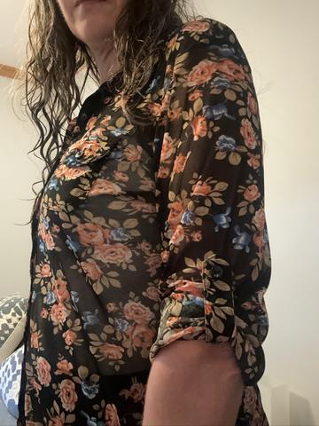 Mesh floral top