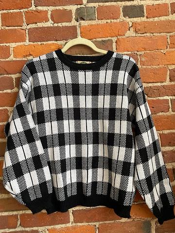 80s Checkered Sweater