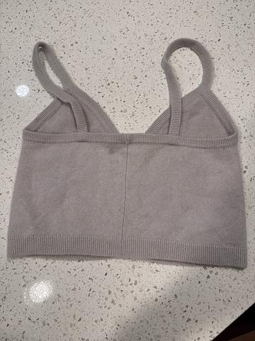 Cashmere crop cami tank top