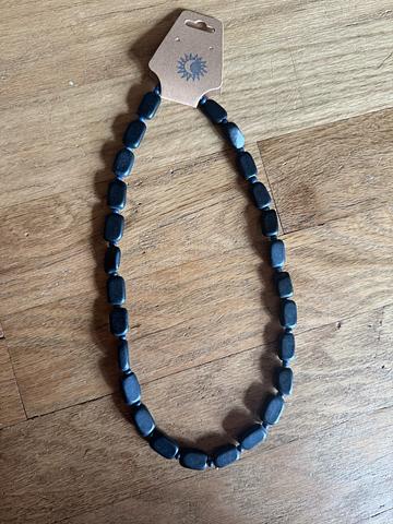 Navy beaded necklace