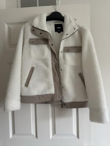 Vans white Sherpa coat