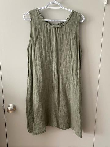 Linen tent dress