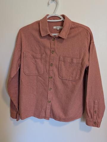 100% cotton pink flannel shirt