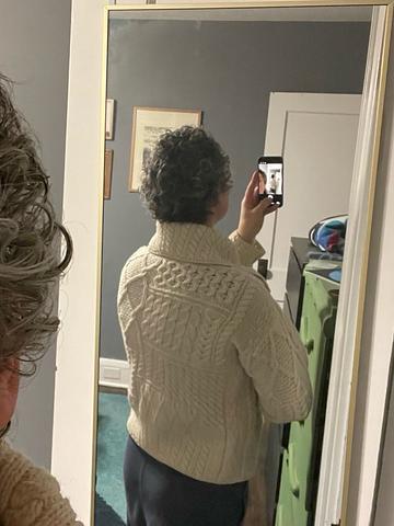Irish cableknit sweater