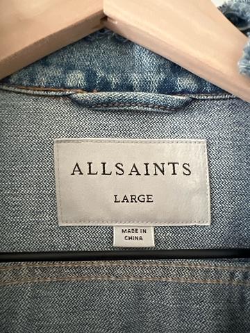Distressed denim jacket
