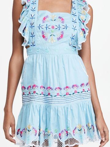 Embroidered apron dress