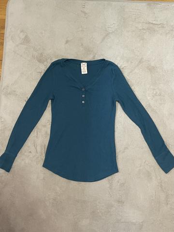 Teal long sleeve thermal shirt