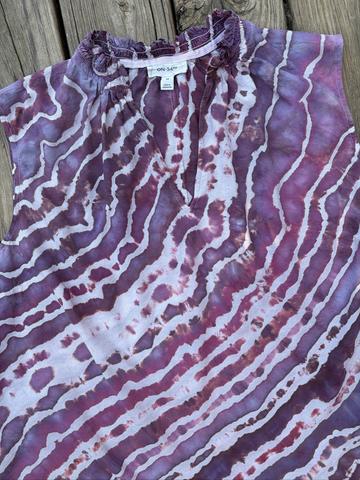 Ice Dyed Cotton Blend Sleeveless Top