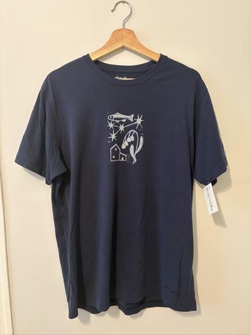 Navy Fish Star Lily Home Tee