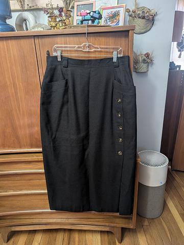 Harve Benard Wool Maxi Skirt