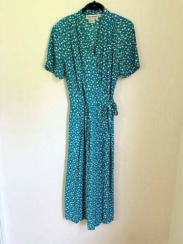 Teal wrap dress