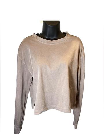 Rowan Reagen long sleeve cotton crop made in USA - S