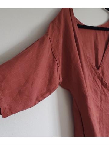 Nomi wrap dress red