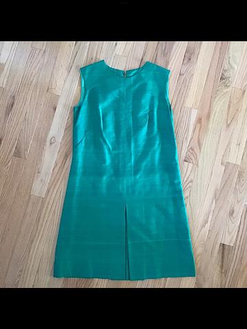 Vintage 60s Custom Made Sleeveless Shift Dress