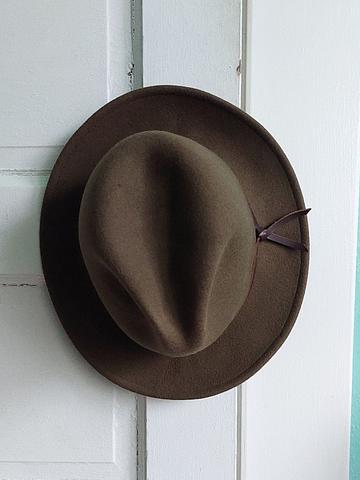 Green wool hat