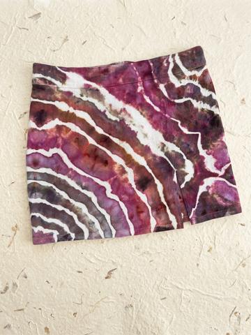 Linen Blend Ice Dyed Mini Skirt
