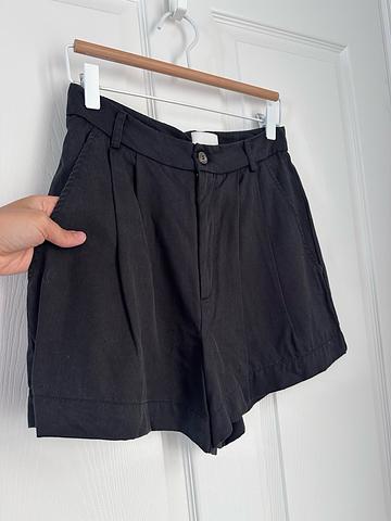 Pleated front shorts