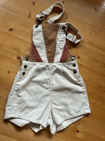 Sunburst corduroy shortalls