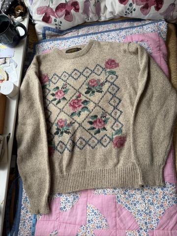 Floral Knit Sweater