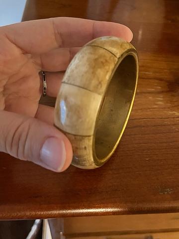 Ivory and Brass Bracelet