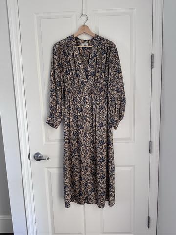 Floral V-Neck Midi Dress