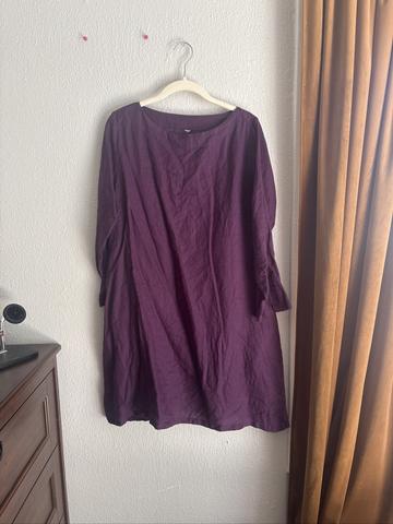 Purple Linen & Cotton Tunic