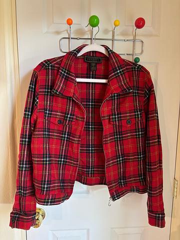 Red plaid jacket