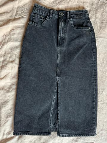 Black Jean Skirt