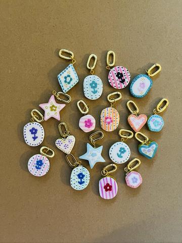 Variety of handmade carabiner polymer charms