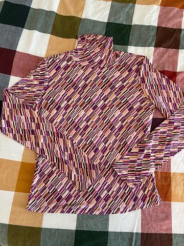 100% Silk Groovy Turtleneck