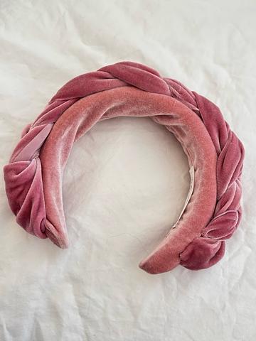 Braided velour hairband
