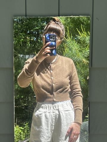 Cropped Cashmere Cardigan