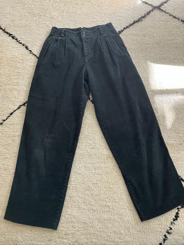 Corduroy pleated pants