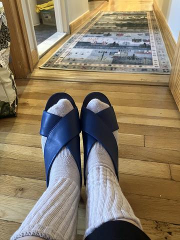 Camper blue wedges