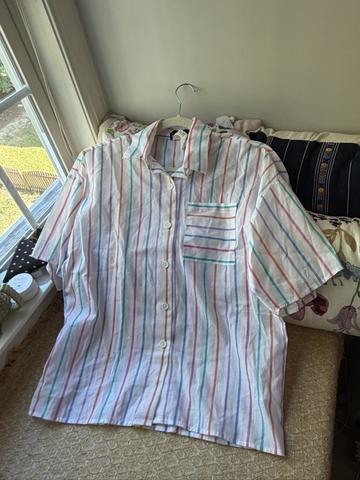 Hocus Pocus of California Striped Button Up Shirt