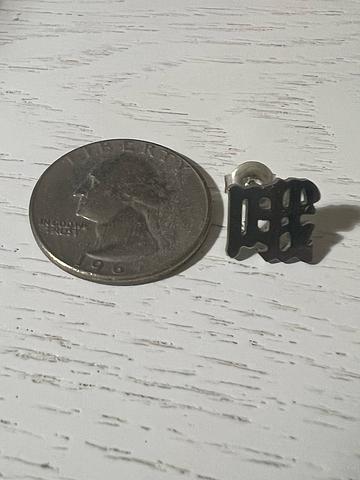 Silver Chinese character earring