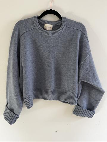 Crop wool cashmere sweater