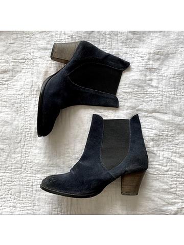 Blue Suede Booties