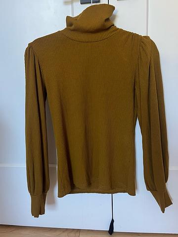 Puff sleeve turtleneck