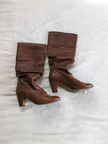 Camel Slouchy Boots